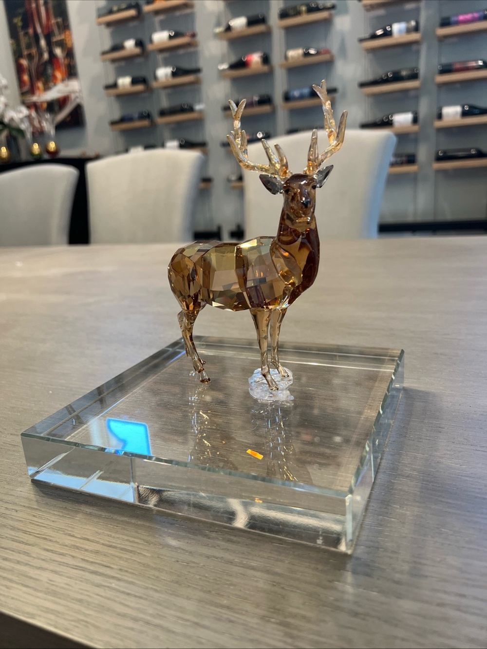 Glass Riser Stand Display Block Clear Polished Glass Solid 7x7x1” 5.1 Lb Beveled